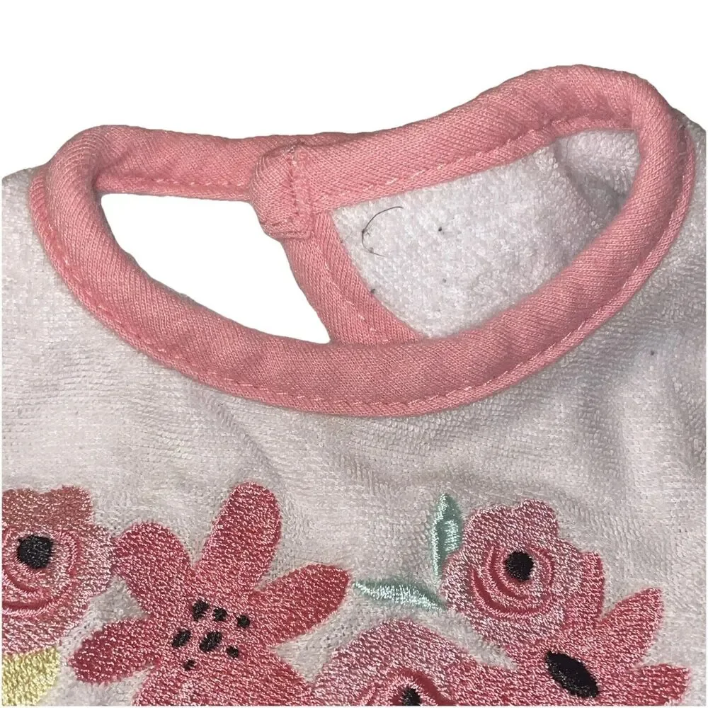 Lot Of Four Baby Girl Bibs And Three Pair Of Little Socks Mixed Brands